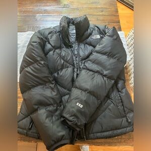 North face black puffer jacket. Size large